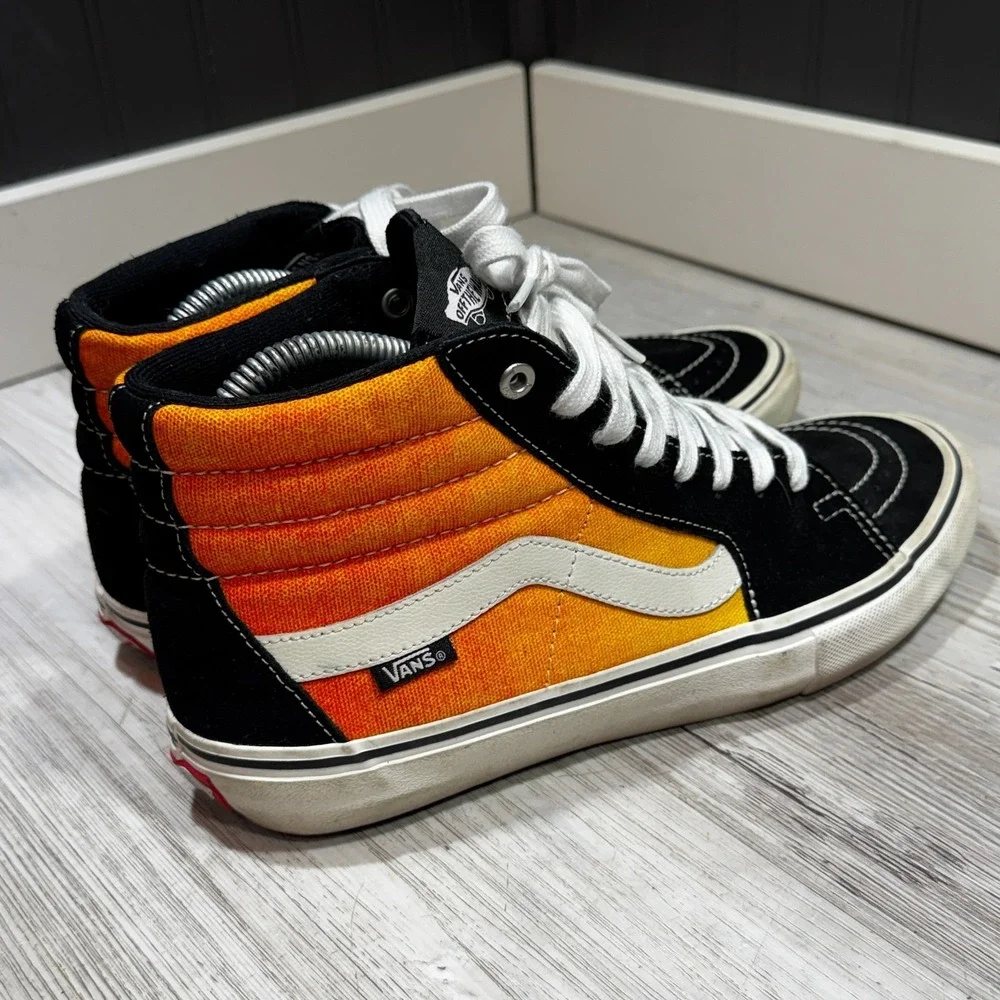 Vans Sk8 Hi Pro Fade Black Orange White VN0845JDSWE Men's Size 7.5